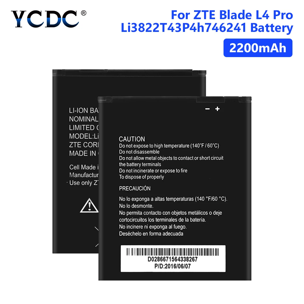 Li3822T43P4h746241 Аккумулятор для ZTE Blade L4 Pro A465 A475 TWM Amazing X3s литий ионный полимерный