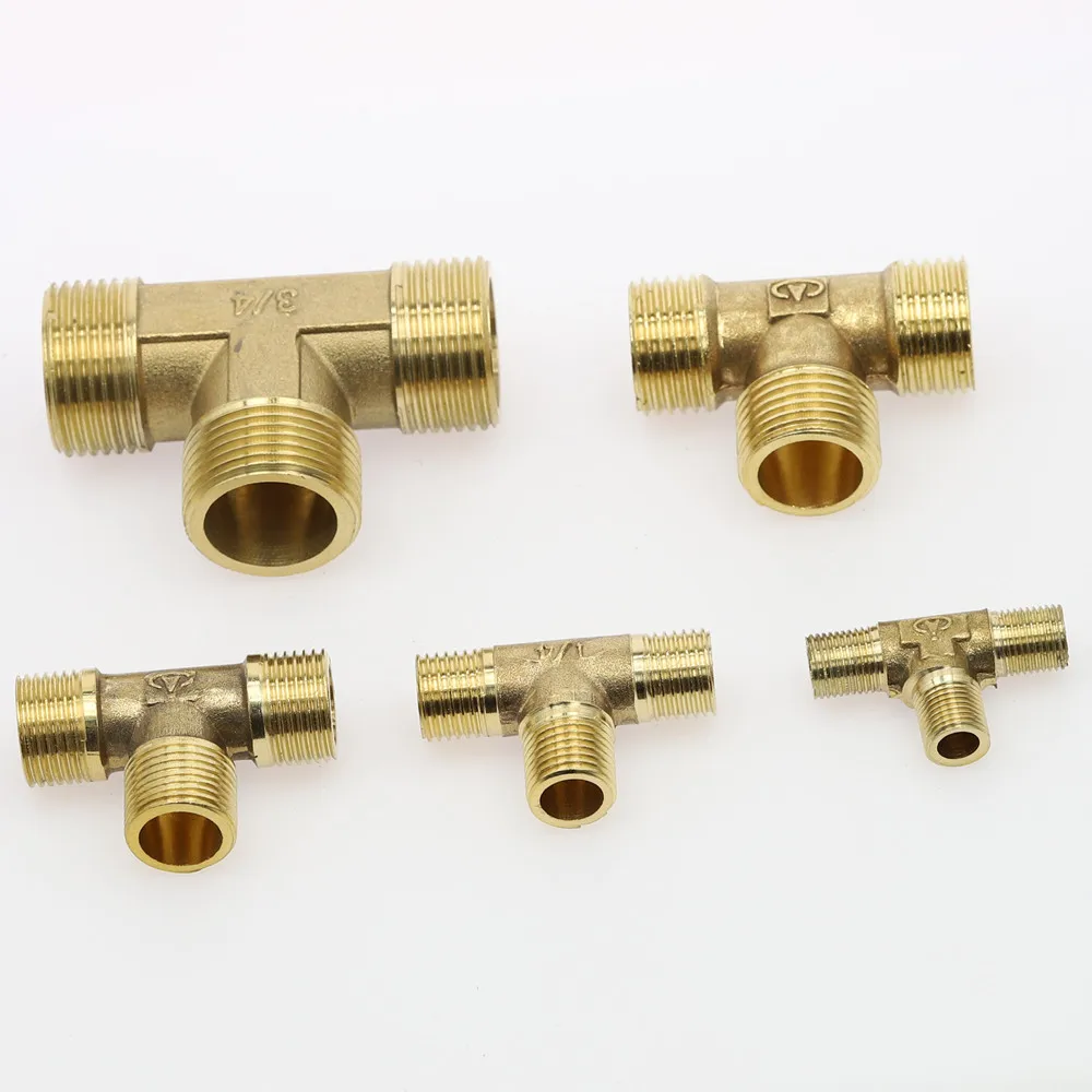 1 шт. 1/4 &quot3/8&quot 1/2 &quotBSP Тип тройника тройник 3 ходовой латунный фитинг для труб