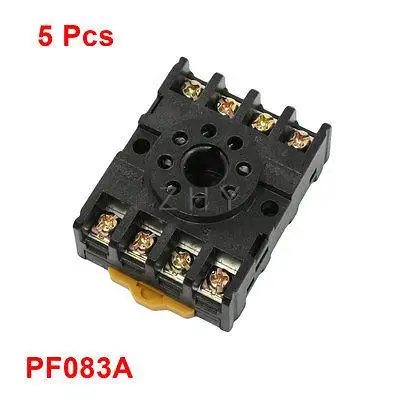 

5 Pcs PF083A 8 Pins Time Relay Base Socket for DH48S MK2P