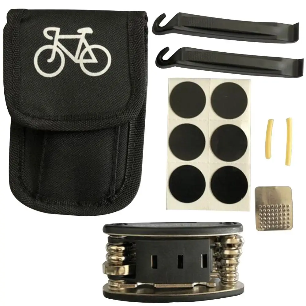 

Portable Mountain Bike Repair Tools Kit Bike Tool Set for Cyclist Bicycle Tool Kit for Multi-Purpose Emergency Tire Repair