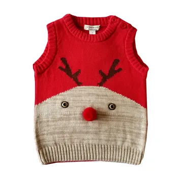 

Boy's Clothes Outerwear Vest Children's Clothing Knitted Cotton 2019 Autumn And Winter Waistcoat For Girls New Year's Costume