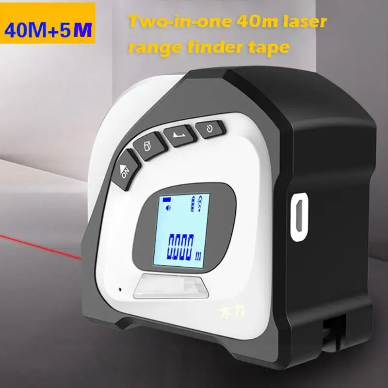 2-in-1 Digital Laser Rangefinder LCD Backlit Display Infrared Tape Measure 2-in-1 Digital Laser Rangefinder LCD Backlit Display Infrared Tape Measure