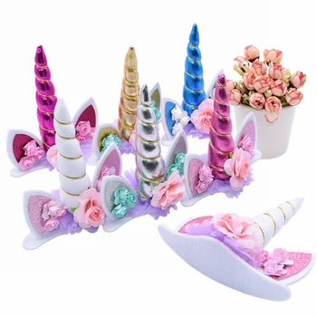 

1pc Unicorn Horn Cake Topper Unicorn Theme Party Wedding Birthday Cake Decoration Baby Shower Kids Favor Dessert Topper Supplies