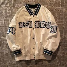 Aliexpress - White baseball uniform jacket energetic men and women 2021 new Korean clothing fashion loose letter embroidery jacket women ins