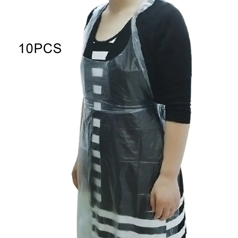 Одноразовый пластиковый фартук 1/10/100 шт. водонепроницаемый и маслостойкий для