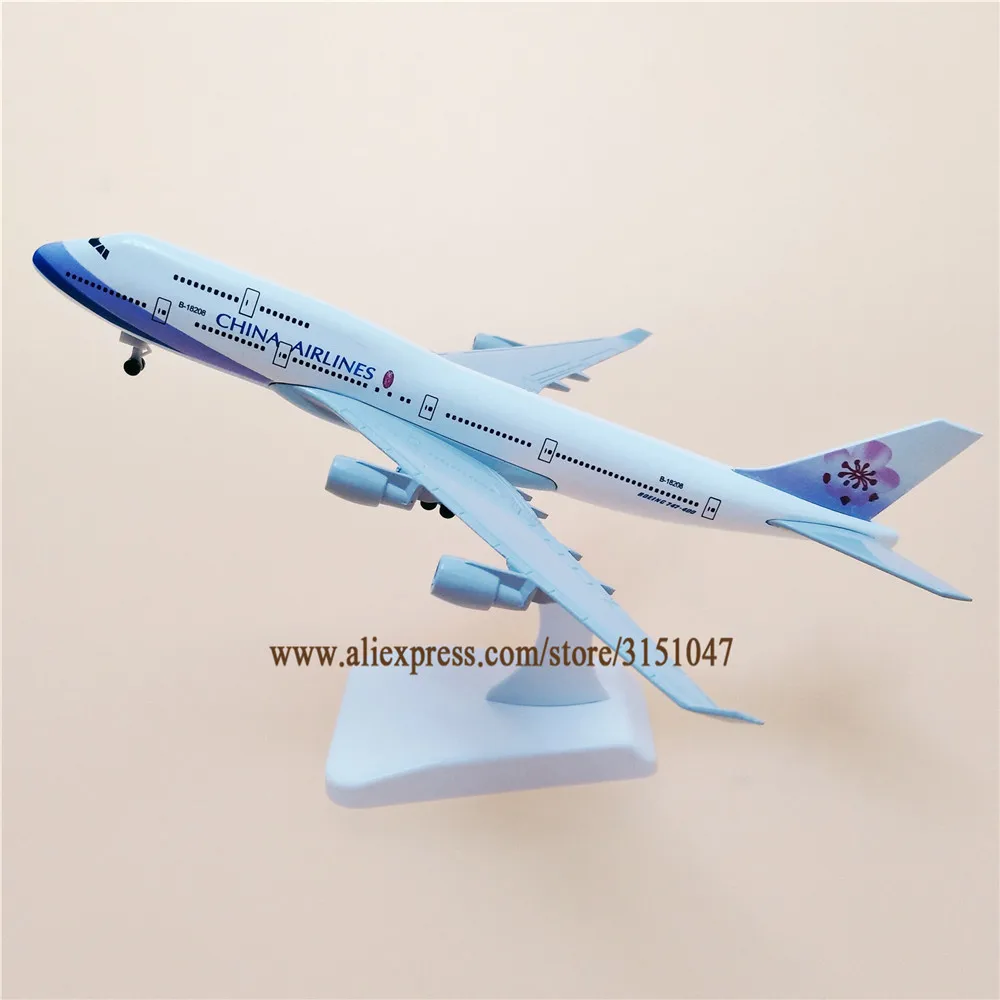 20 см сплав металл воздух Тайвань Китай авиалинии Boeing 747 B747 Airways модель самолета Модель самолета Стенд литой самолет