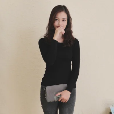 Women Long Sleeve Sweater Slash Neck Pullover 2020 New Spring Casual Solid Off the Shoulder Slim Knitted Female Tops | Женская одежда