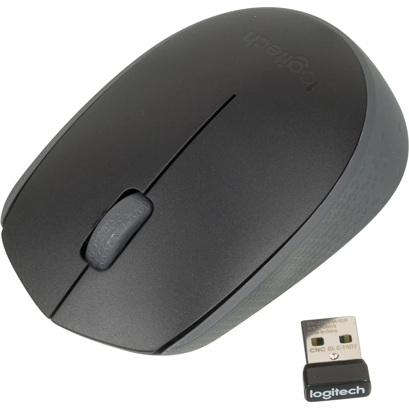 Мышь Logitech M171 черный оптическая(1000dpi) беспроводная USB(2but