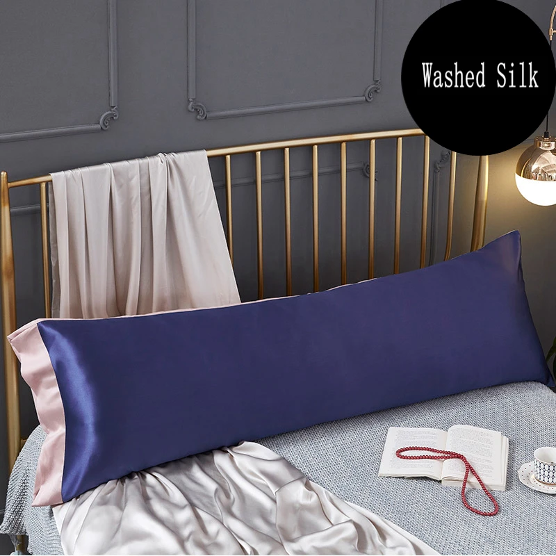 New High End Products Solid Color Emulation Silk Satin Pillowcase / Long Pillows Case Pillow