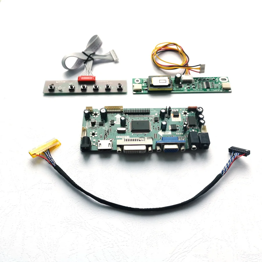 Для LM185WH1-TLA1/TLA4/TLA7 LVDS 30Pin CCFL 1366*768 18," MNT68676 дисплей Контроллер привод карты HDMI+ VGA+ DVI ЖК-панель DIY kit