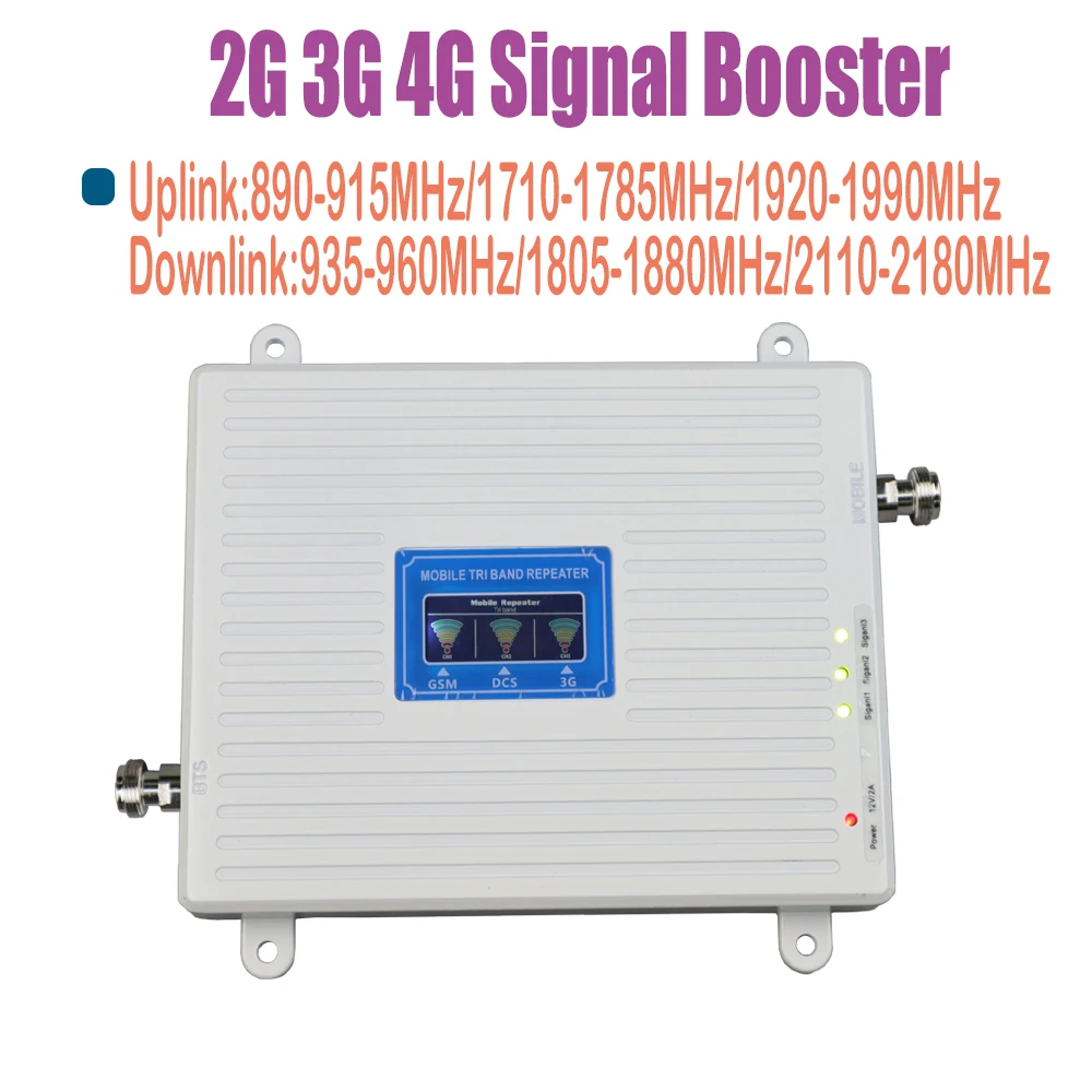 ZQTMAX 2g 3g 4g ретранслятор трехдиапазонный усилитель сигнала 900 1800 2100 усилитель сигнала сотового телефона с антенной набор кабелей
