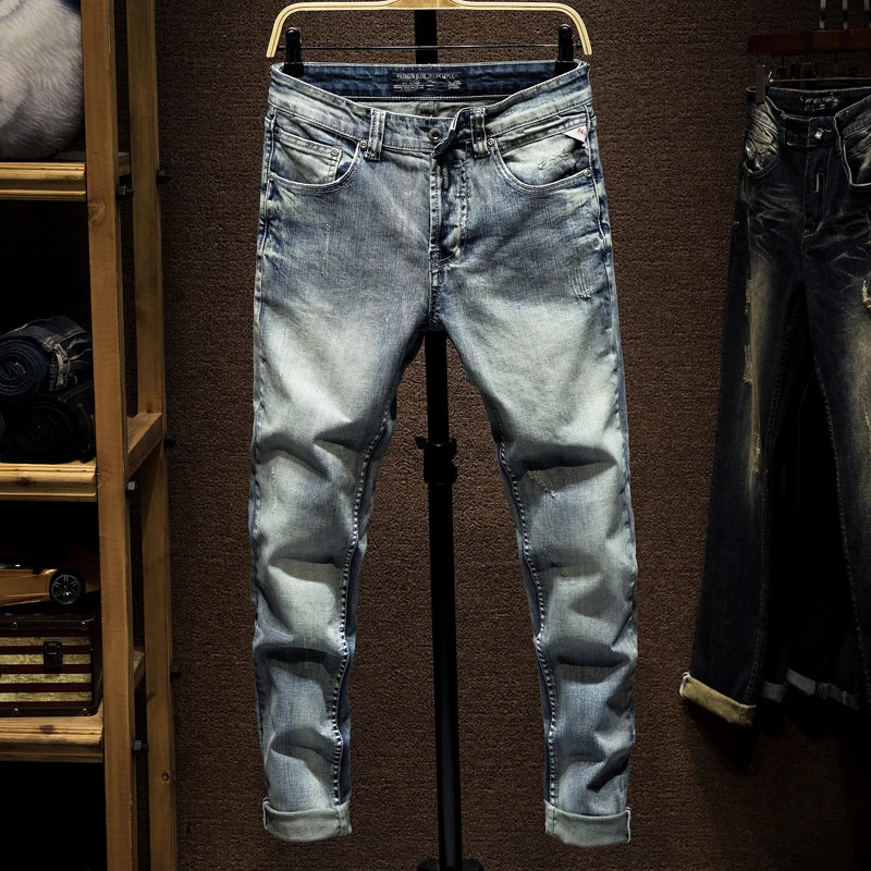 Italian Style Fashion Men Jeans Light Blue Vintage Slim Fit Ripped Jeans Men Classical Denim Pants Brand Designer Jeans Homme Jeans Aliexpress Italian Style Fashion Men Jeans Light Blue Vintage Slim Fit Ripped Jeans Men Classical Denim Pants Brand Designer Jeans Homme Jeans Aliexpress
