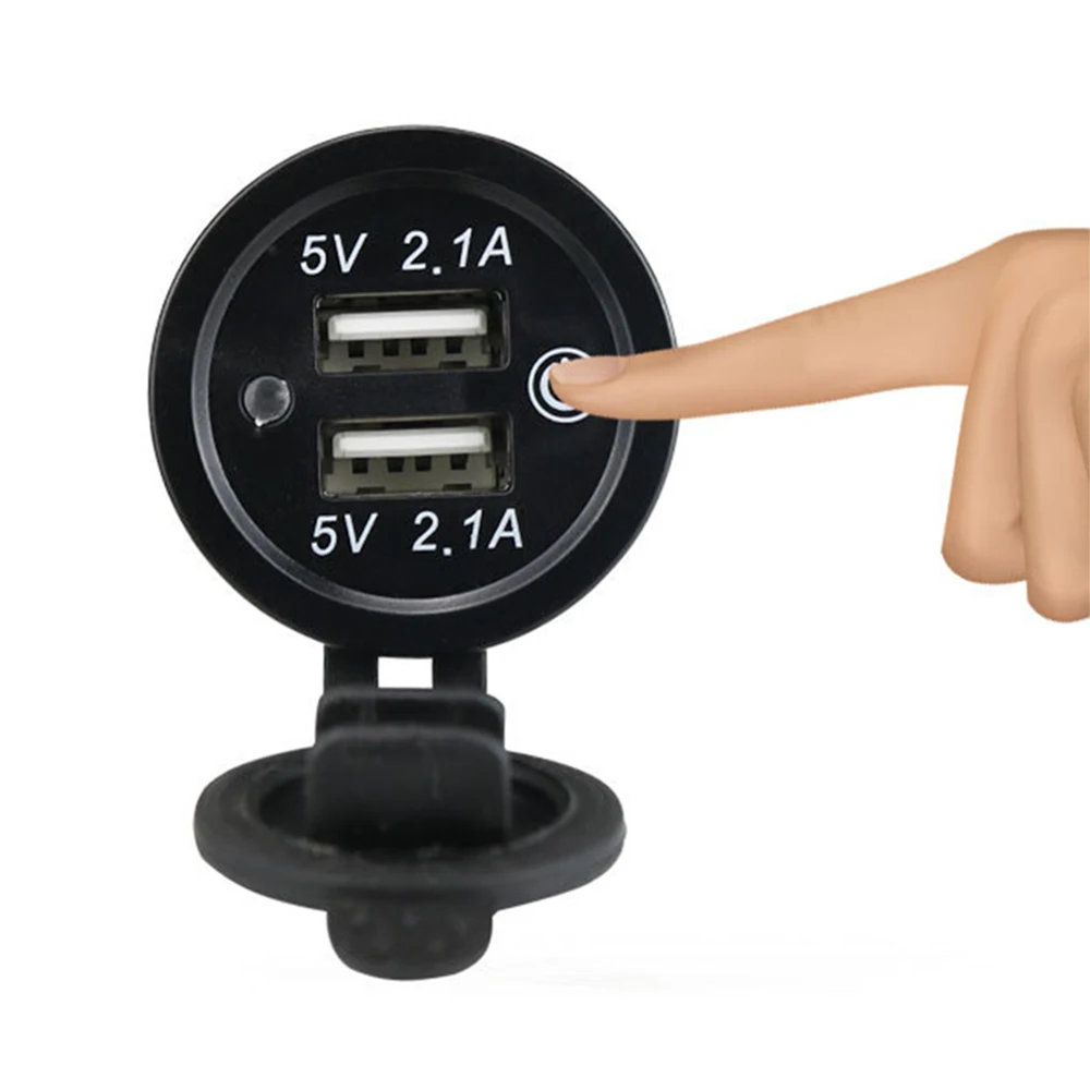 12 V 24 4.2A Dual USB зарядное устройство автомобильный прикуриватель адаптер питания 2