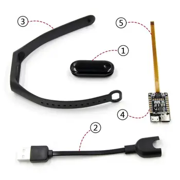 

T-Wristband DIY ESP32 Smart Bracelet Development Board Programmable ESP32-PICO-D4 Main Chip