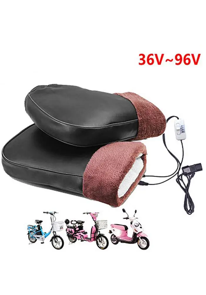 Съемные 2pcs 12V мотоциклетные электрические нагревательные Ручки Бар муфта флис теплые сохраняющие перчатки для зимних скутеров