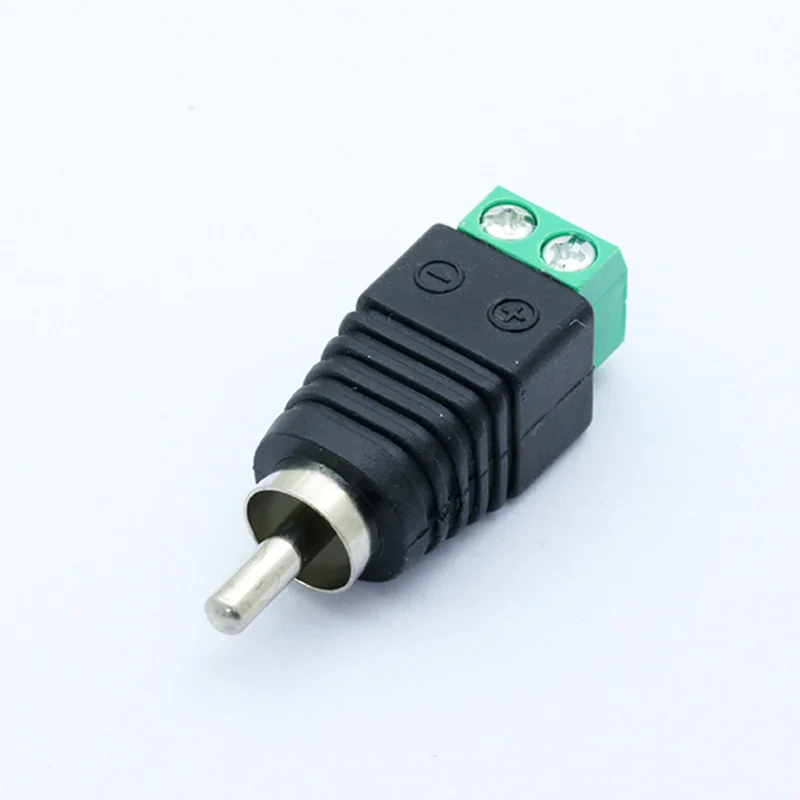 2 шт. RCA AV Balun клеммный разъем, 2 полюса, RCA штекер и разъем с внутренней резьбой аудио/видео с контактным