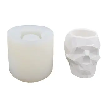 

Durable Silicone Skull Flower Pot Mold Cement DIY Succulent Making Manual Clay Craft Concrete Mould