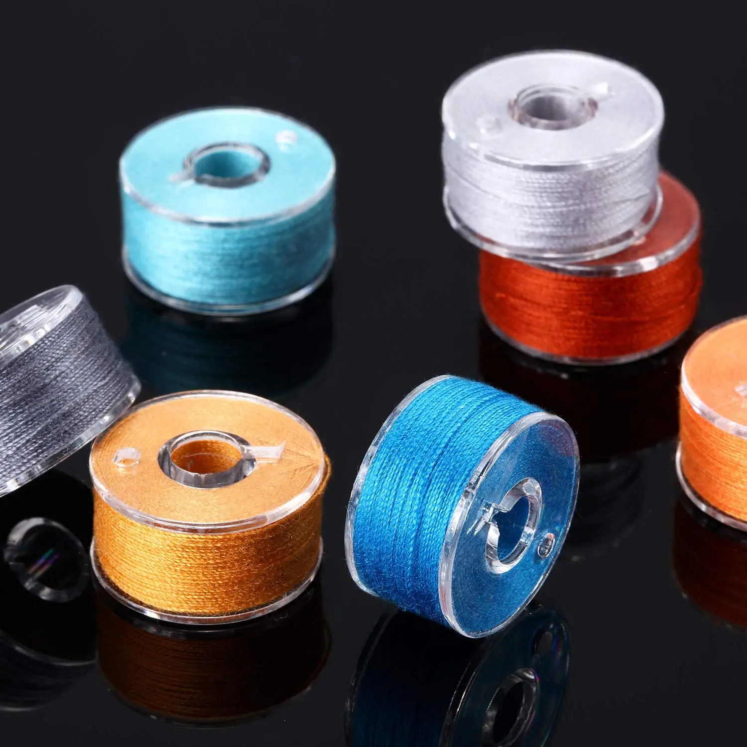 FLRHSJX 5/30pcs 여러 가지 빛깔의 바느질 스레드 보빈 재봉틀 스풀 재봉틀 용품에 대 한 스레드와 플라스틱 보빈