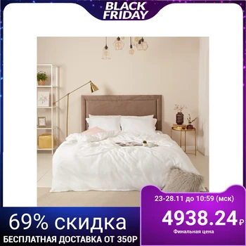 

Bed linen 2sp Ethel "Gloss", white color, 180x210 cm, 235x250 cm, 50x70 + 3 cm -2pcs