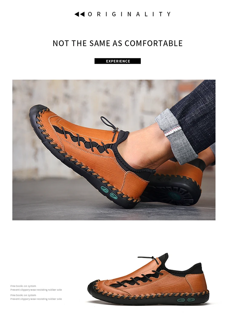 UEXIA мужская кожаная повседневная удобная обувь; лоферы; Мужская обувь; качественная обувь из спилка ручной работы на плоской подошве; Лидер продаж; Мокасины