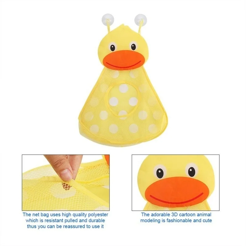 Baby Shower Bath Toys Little Duck Little Frog Baby Kids Toy Storage Mesh with Strong Suction 4