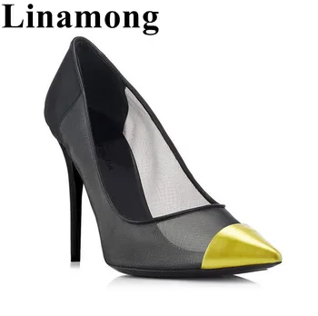 

2019 Hottest Summer And Spring Women Pumps Sexy Fashion Thin High Heel And Pointed Toe Mixed Toe Women Shoes