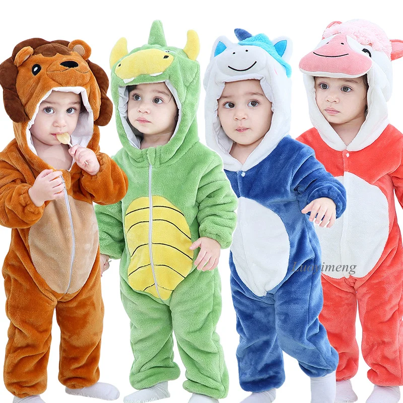 

Cute Cartoon Animal Baby Rompers Winter Party Costume For Toddler Jumpsuit Infant Loose Clothes Outfit Kids Overalls 3M-24M