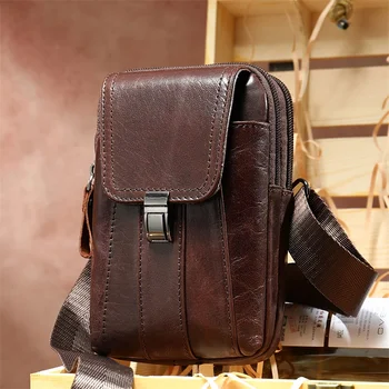 

Waist Bags Wallet Genuine Leather Bags Multifunction Fashion Handbags Pocket Fashion Cross Body Bags Wallet Cow Leather Bag
