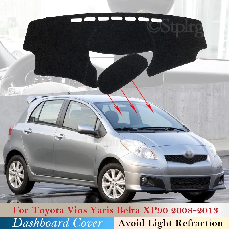 Защитная накладка на приборную панель для Toyota Vios Yaris Belta Soluna XP90 2008 ~ 2013