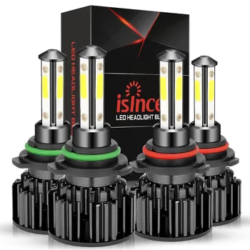 

2pcs 100W 10000LM 4-Sides Car Headlight Bulbs Kit H4 Led H7 H11 H13 9005 HB3 9006 HB4 9007 Auto Light Bulb 6500k Fog Light