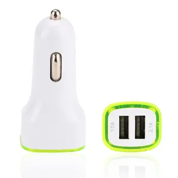 

Universal Mini Dual 2 Port USB Auto Car Charger Socket Adapter for For iPhone Android Bluetooth 2.1A/1.0A DC12-24V