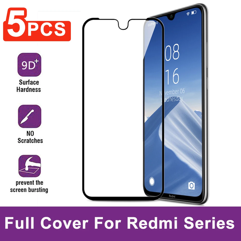 Полное покрытие из закаленного стекла для Xiao mi Red Note 8 Pro 7A 4A 5X 6X Защита экрана A2 9 SE
