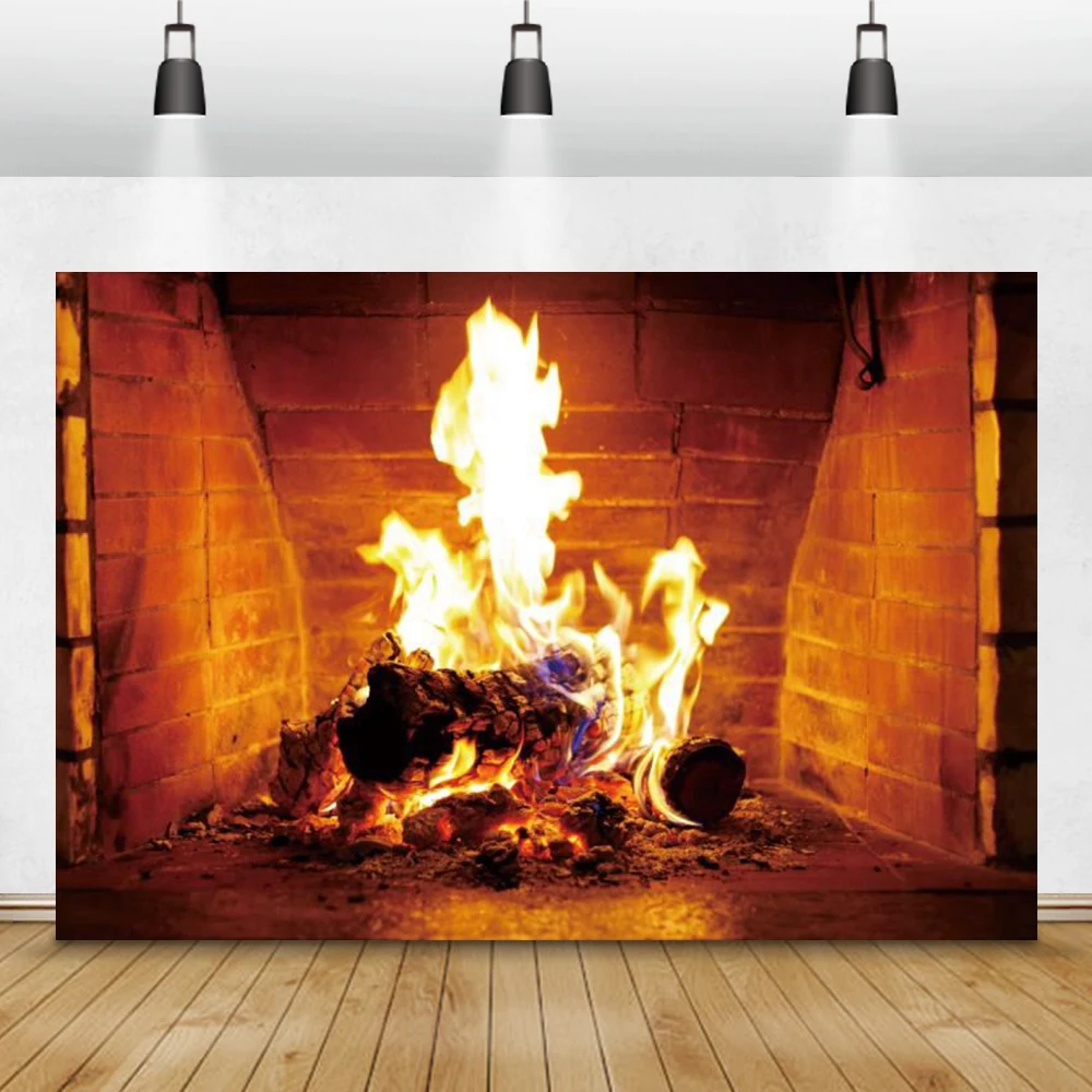 Fireplace Backdrops Interior | Photozone Backgrounds | Photography