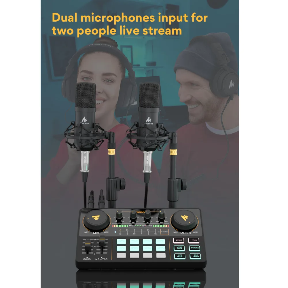 US $99.61 Profession Adjustable Volume Audio Usb Instrument Rechargeable Microphone Mixer Amplifier With Sound Card For Live Broadcast