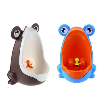 

Stylish Frog Children Stand Vertical Urinal Wall-Mounted Urine Groove (Coffee)
