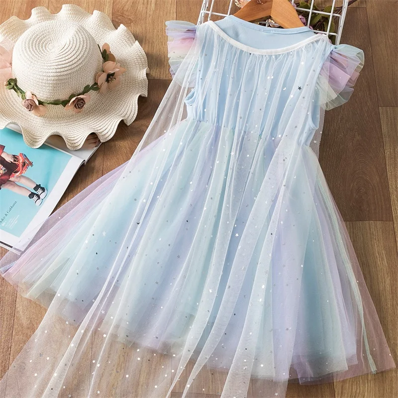 Girls Dress 2020 New Elsa Dress Girl Party Vestidos Cosplay Girl Clothing Anna Snow Queen Birthday Princess Dress Kids Costume