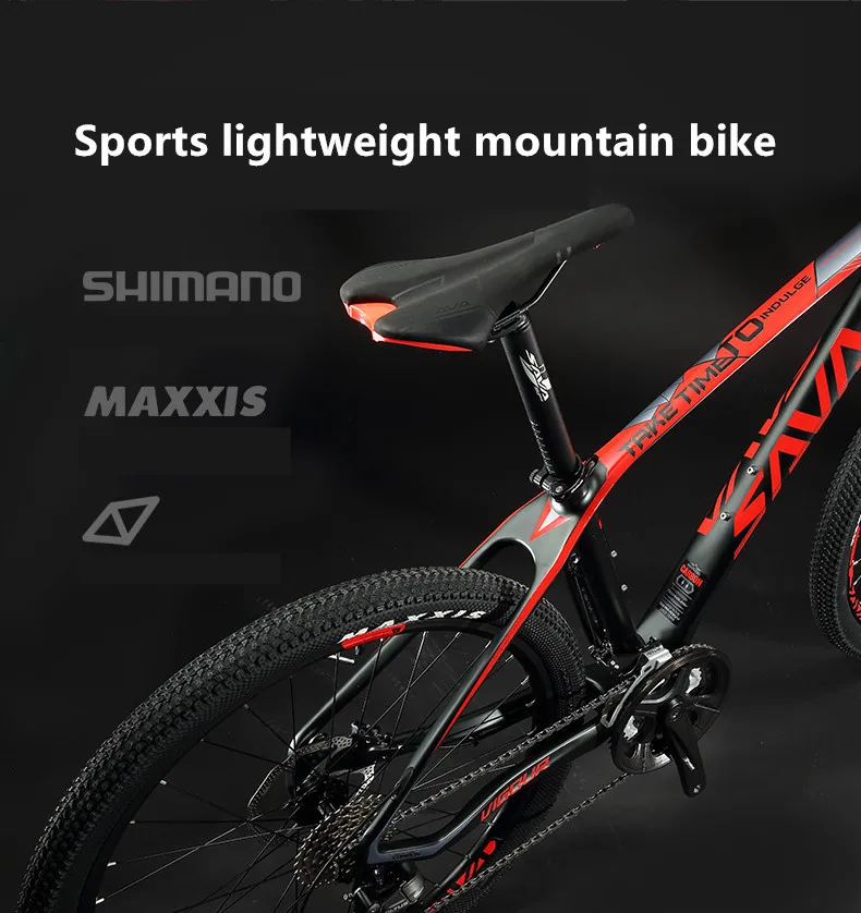 Discount New Brand Mountain Bike Carbon Fiber Frame SHIMAN0 M370/3000 27 Speed M315 Hydraulic Disc Brake Lockable Suspension MTB Bicycle 3