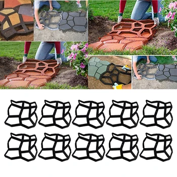 

10pcs Garden Sidewalk Mold DIY Path Making Manually Paving Tool