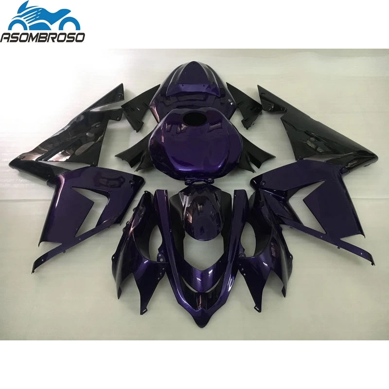 

Customize Bodyworks for Kawasaki Ninja ZX10R fairing kit 2004-2005 purple black plastic racing fairing set zx10r 04 05 BJ47