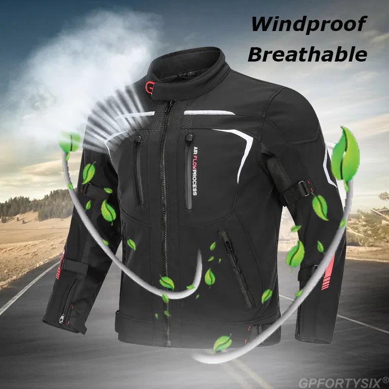 LYSCHY Motorcycle Jacket Men Waterproof Motorbike Riding Jacket Full Body Protective Gear Turtle Motorcycle Protection
