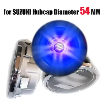 

For Swift Alto SX4 Kizashi Grand Vitara 54mm LED Floating Car Wheel Hub Caps Plug and Play Blue Light Wheel Center Hubcap Emblem
