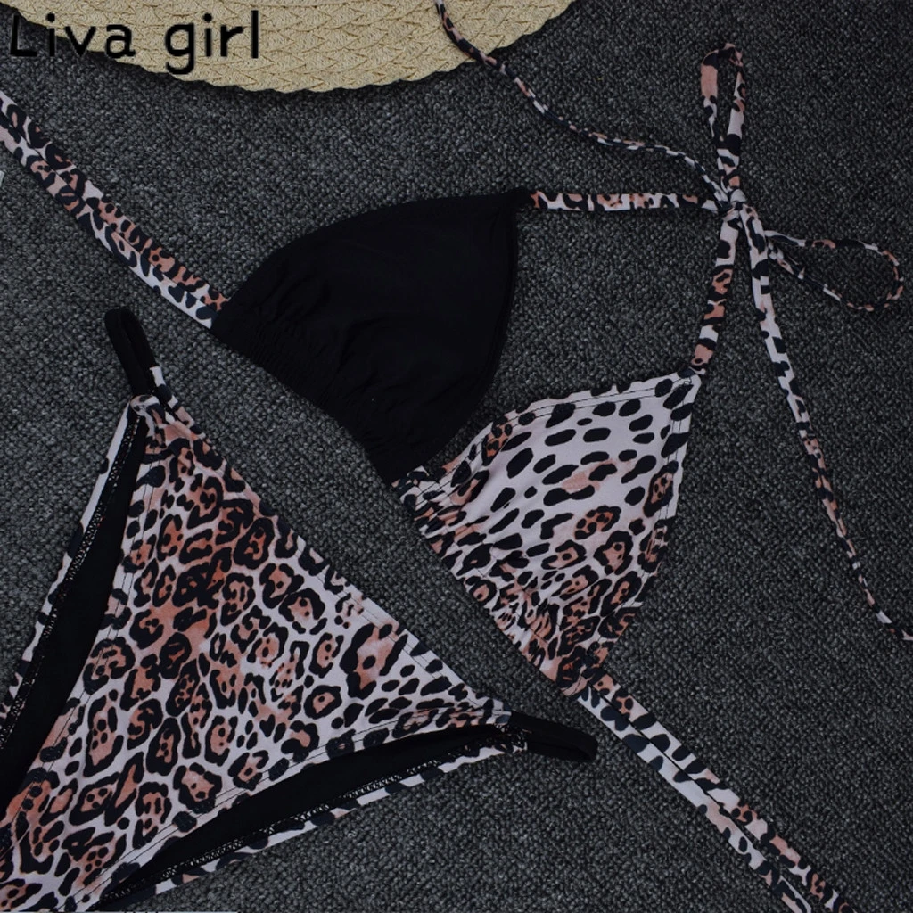 Liva Девушка Лето печатных бикини пуш ап Мягкий Купальник бандо купальник женский