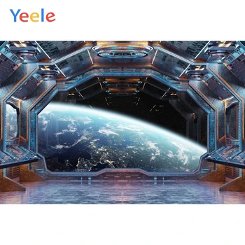 

Spacecraft Planet Interior Scene Baby Shower Boy Birthday Backdrop Photography Background For Photo Studio Photophone Photozone