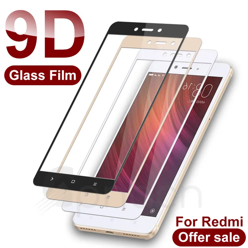 

9D Protective Glass on the For Xiaomi Redmi Note 4 4X 5 5A Pro Screen Protector Redmi 5 Plus S2 4X 5A Tempered Glass Film Case