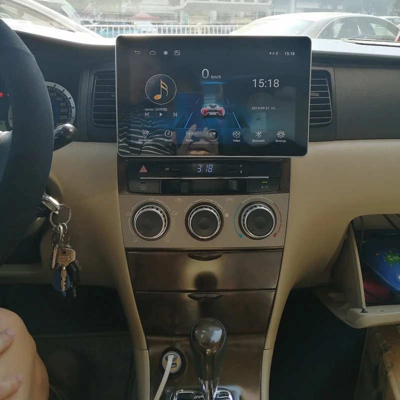 Cheap 11" Rotation IPS screen Tesla android 8.1 double din car universal gps multimedia radio No DVD player wifi 4G 2