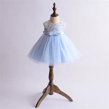 

Pink Green Blue Floral Baby Girl Dresses Summer First Second Birthday Baby Dress Party Children Princess Dress for Party Wedding