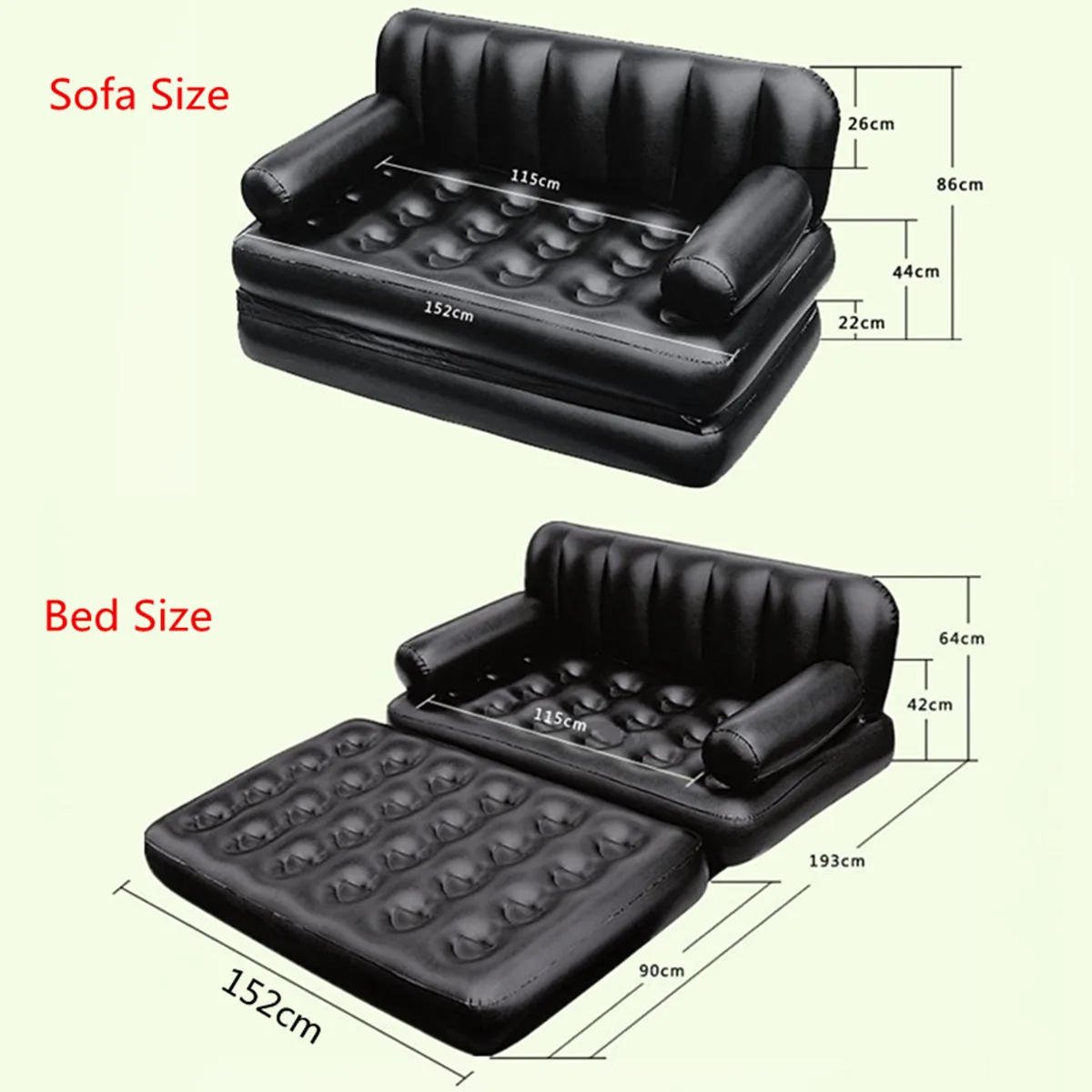 Outdoor Furniture Inflatable Garden Sofa Lounge Blow Up Double Air Bed Multifunction Couch Camping Mattress Airbed for 2 People Outdoor Furniture Inflatable Garden Sofa Lounge Blow Up Double Air Bed Multifunction Couch Camping Mattress Airbed for 2 People