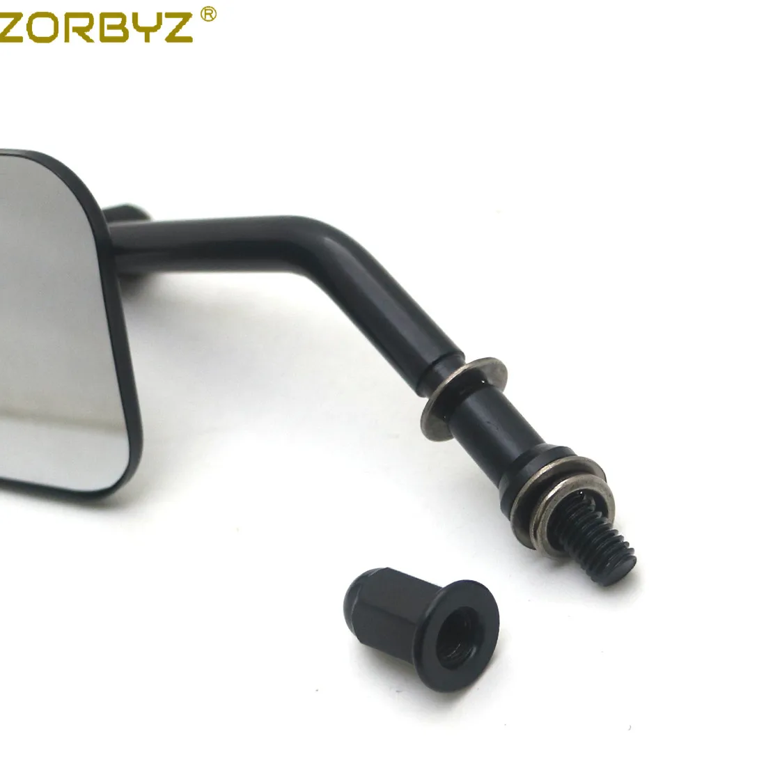 ZORBYZ мотоциклетные черные боковые зеркала заднего вида прямоугольное зеркало для Harley Sportster 883 1200 1990-2013