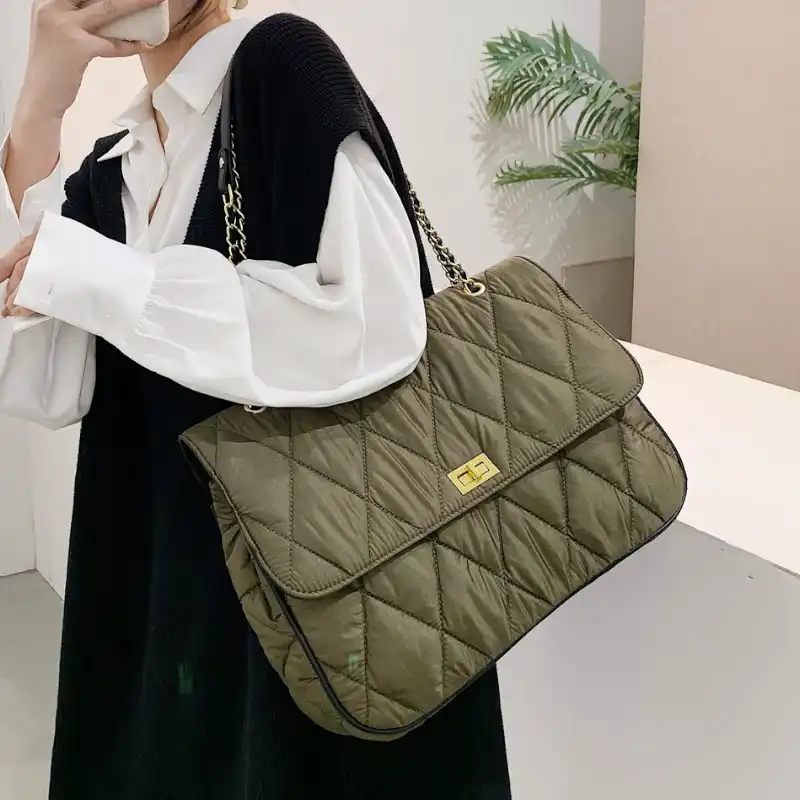 ブランドの財布やハンドバッグのための高級デザイナーファッションチェーンショルダークロスボディバッグ女性大綿織物ショッパーメイン ショッピングバッグ Aliexpress