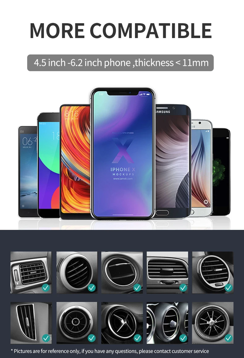 Xiaomi Mijia Автомобильный Кронштейн для мобильного телефона эластичная связь оснастка на приборной панели навигация общий выход воздуха Автомобильный Кронштейн для мобильного телефона